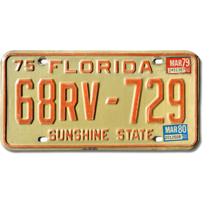 Americká SPZ Florida 1975 Sunshine State 68RV-729