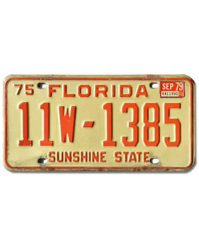 Americká SPZ Florida 1975 Sunshine State 11W-1385