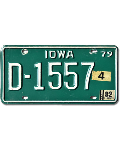 Americká SPZ Iowa 1979 Green D-1557