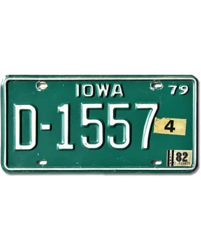 Americká SPZ Iowa 1979 Green D-1557