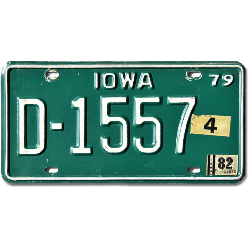 Americká SPZ Iowa 1979 Green D-1557