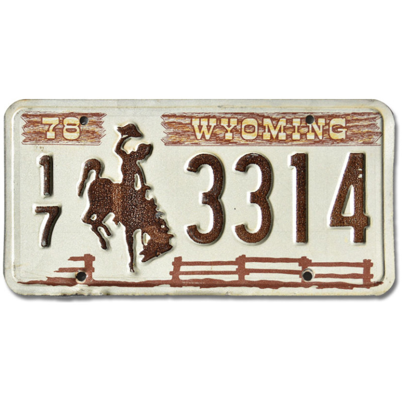 Americká SPZ Wyoming 1978 Fence 17-3314