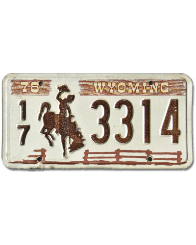 Americká SPZ Wyoming 1978 Fence 17-3314