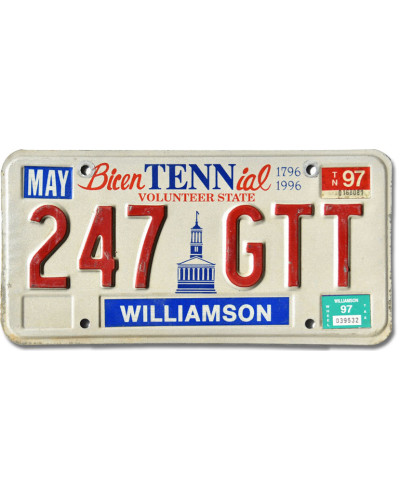Americká SPZ Tennessee Bicentennial