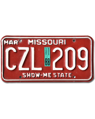 Americká SPZ Missouri Red CZL 209