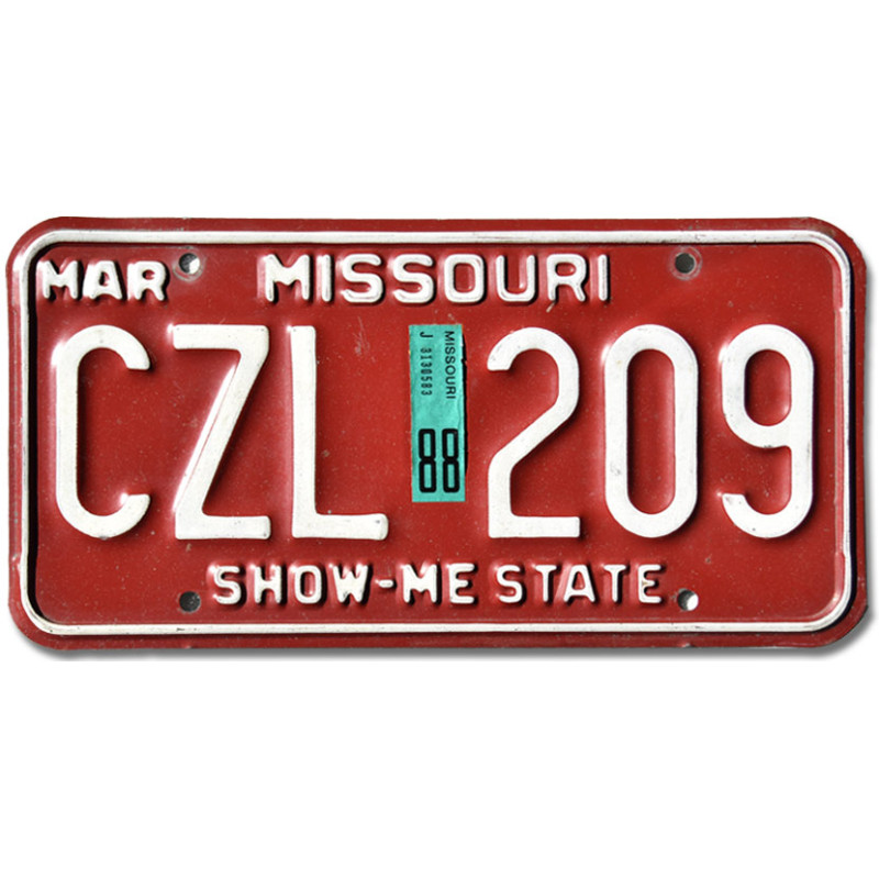 Americká SPZ Missouri Red CZL 209