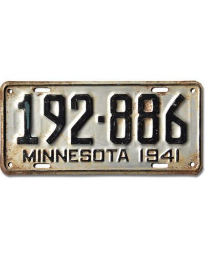 Americká SPZ Minnesota 1941 Silver 192-886