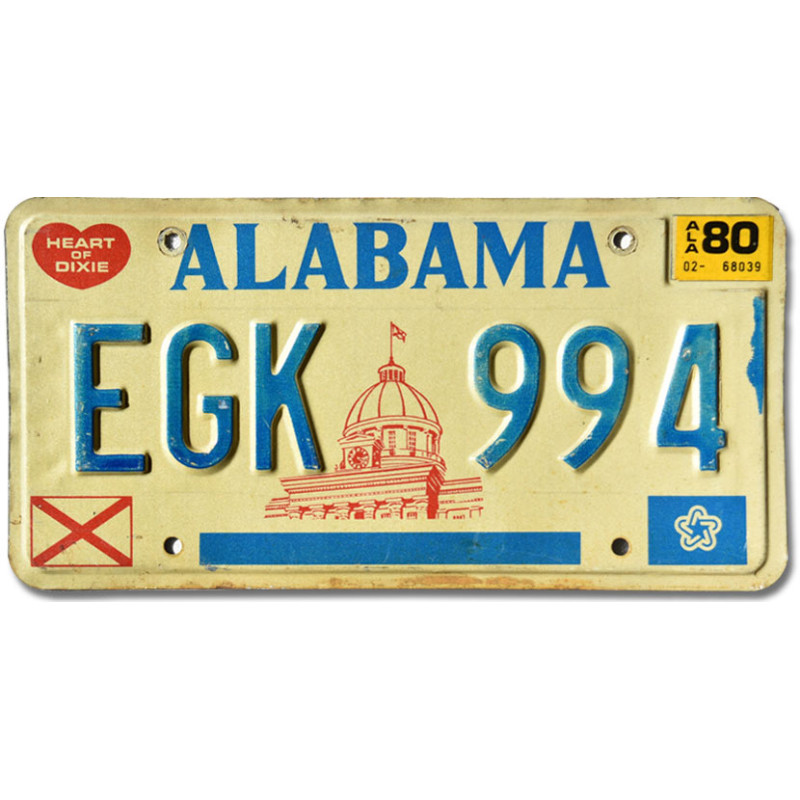 Americká SPZ Alabama Capitol EGK 994