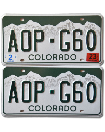 Americká SPZ Colorado White Mountains AOP-G60 pár
