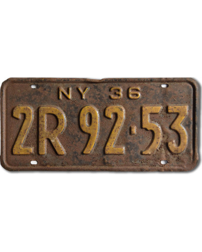 Americká SPZ New York 1936 Black 2R 92.53