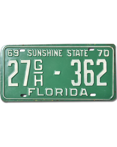 Americká SPZ Florida 1969 Green 27GH-362