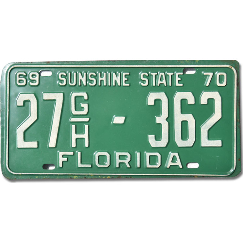 Americká SPZ Florida 1969 Green 27GH-362