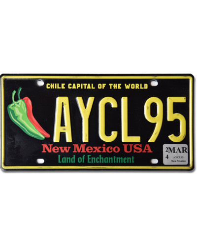 Americká SPZ New Mexico Chile Capital AYCL95
