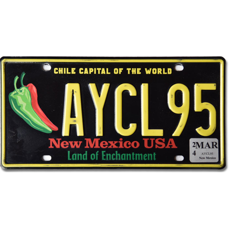 Americká SPZ New Mexico Chile Capital AYCL95
