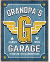 Plechová cedule Grandpa´s Garage 40 cm x 32 cm