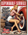 Plechová cedule Dependable Service All Night 40 cm x 32 cm