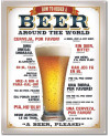 Plechová cedule Beer Around the World 40 cm x 32 cm
