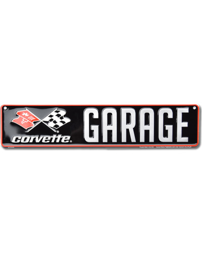 Plechová cedule Corvette Garage 45 cm x 10 cm
