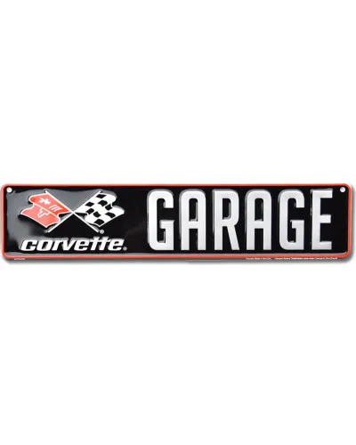 Plechová cedule Corvette Garage 45 cm x 10 cm