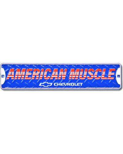Plechová cedule American Muscle Chevrolet 45 cm x 10 cm