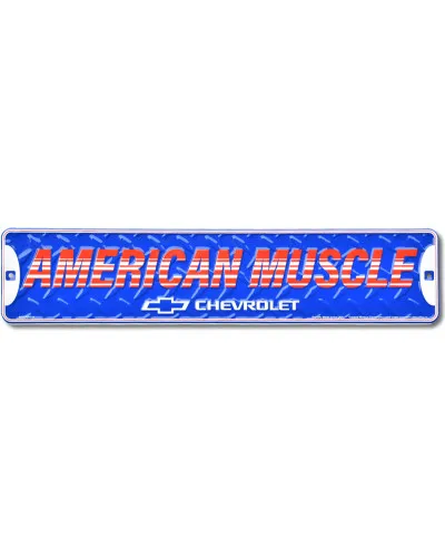Plechová cedule American Muscle Chevrolet 45 cm x 10 cm