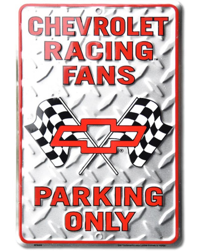 Plechová cedule Chevrolet Racing Fans 30 cm x 20 cm