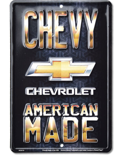 Plechová cedule Chevrolet American Made 30 cm x 20 cm