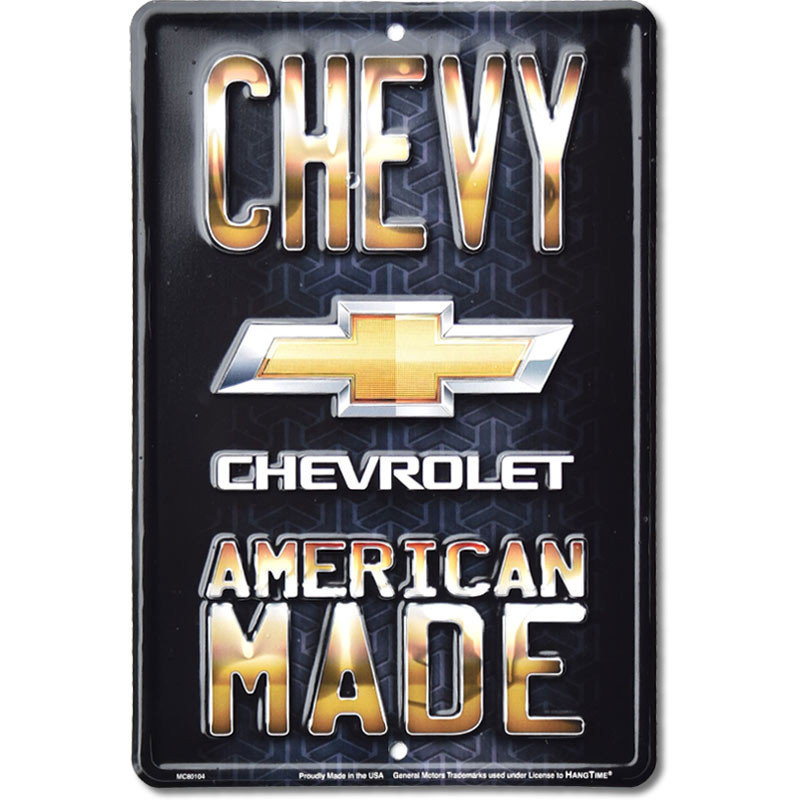 Plechová cedule Chevrolet American Made 30 cm x 20 cm