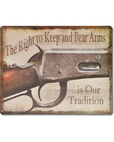 Plechová cedule The Right to Keep Arms 38 cm x 30 cm
