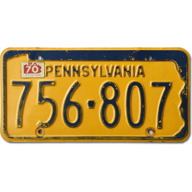 Americká SPZ Pennsylvania Yellow 756-807