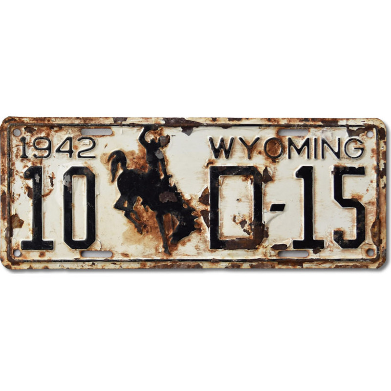 Americká SPZ Wyoming 1942 Bronco 10-D-15