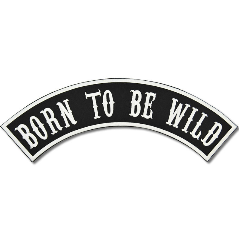 Moto nášivka Born to be Wild Rocker - XXL na záda