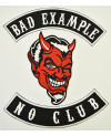 Moto nášivka Smiling Devil XXL na záda 23 cm x 16 cm