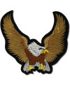 Moto nášivka Eagle Brown XXL na záda 30 cm x 28 cm