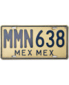 Mexická SPZ Estado De Mexico MMN638