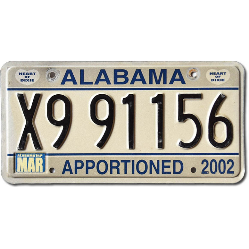 Americká SPZ Alabama Apportioned Truck X9 91156
