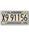 Americká SPZ Alabama Apportioned Truck X9 91156
