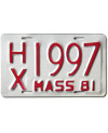 Americká SPZ Massachusetts 1981 HK 1997 moto