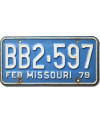 Americká SPZ Missouri 1979 Blue BB2-597