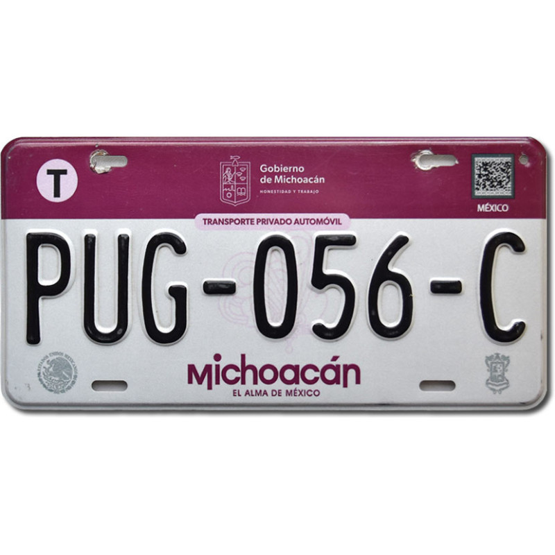Mexická SPZ Michoacán PUG-056-C
