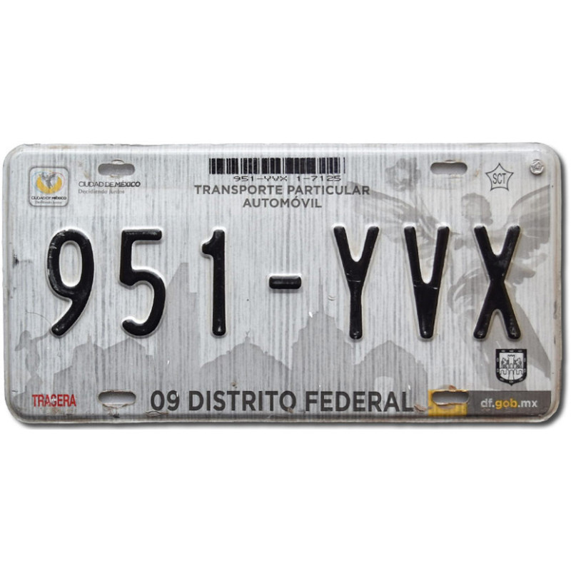 Mexická SPZ Distrito Federal 951-YVX