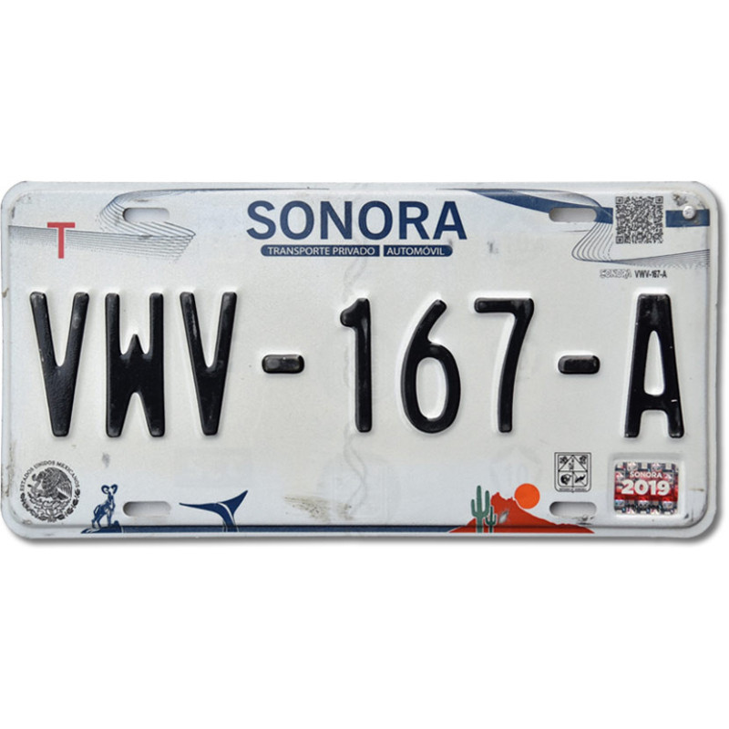 Mexická SPZ Sonora VWV-167-A