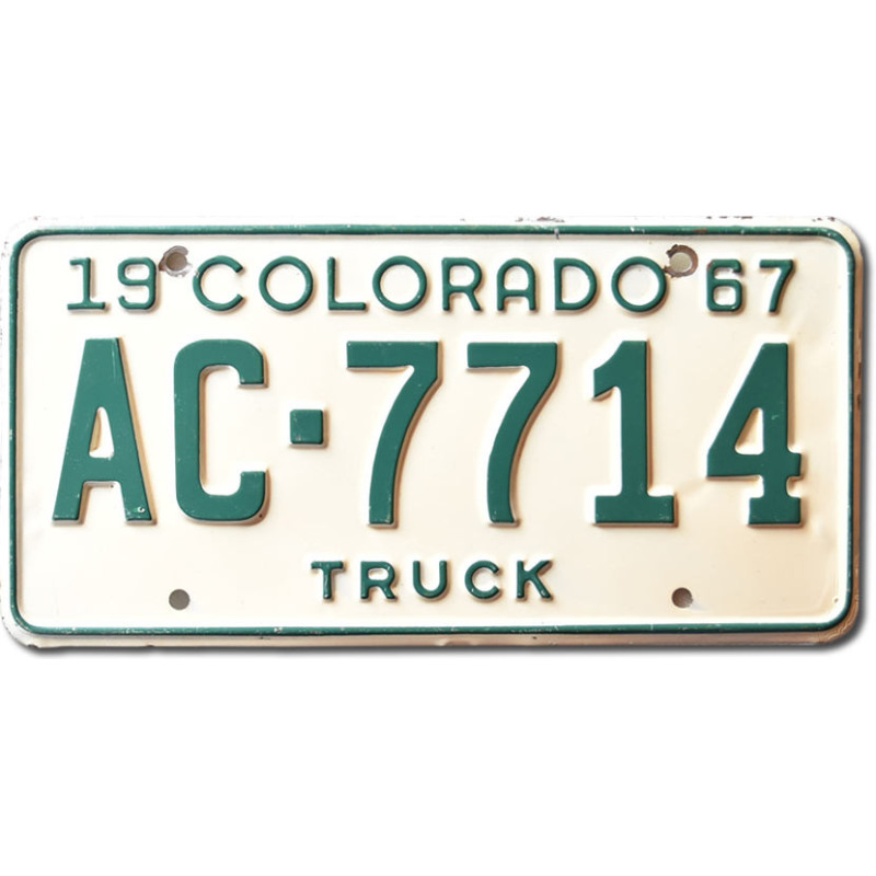 Americká SPZ Colorado 1967 Truck AC-7714