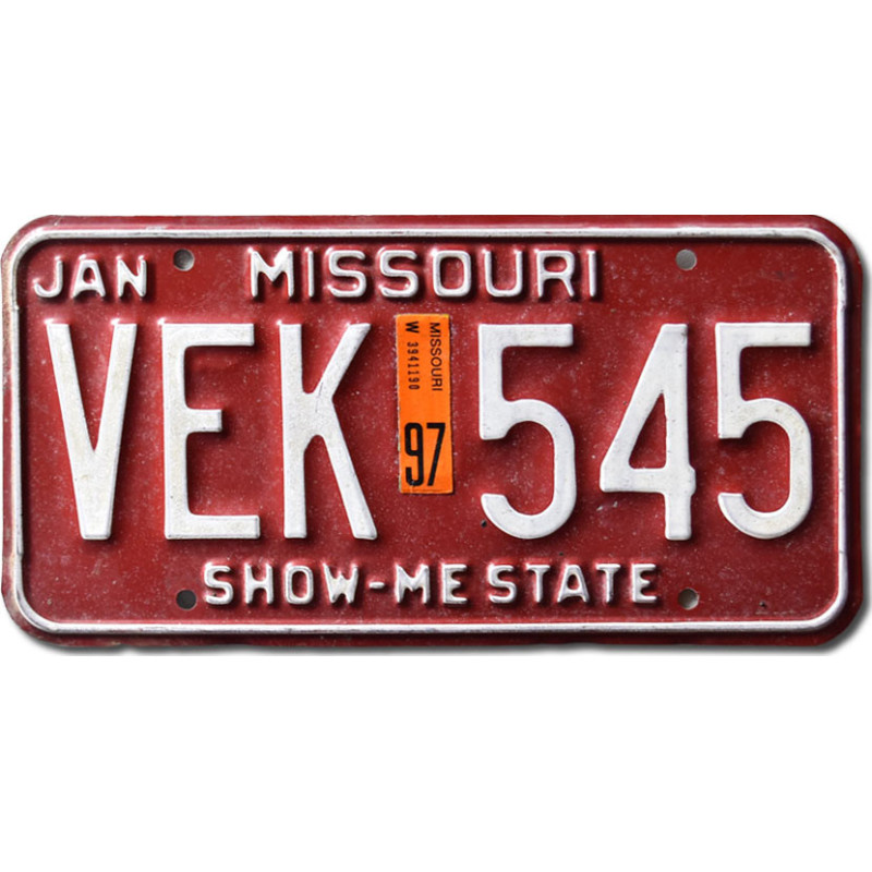 Americká SPZ Missouri 1997 Red VEK 545