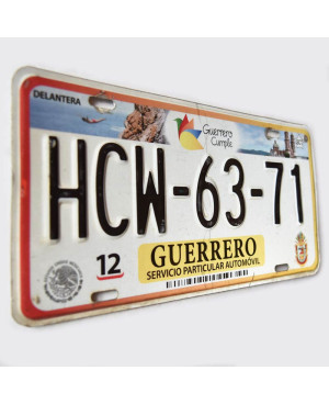Mexická SPZ Guerrero 2016 HCW-63-71