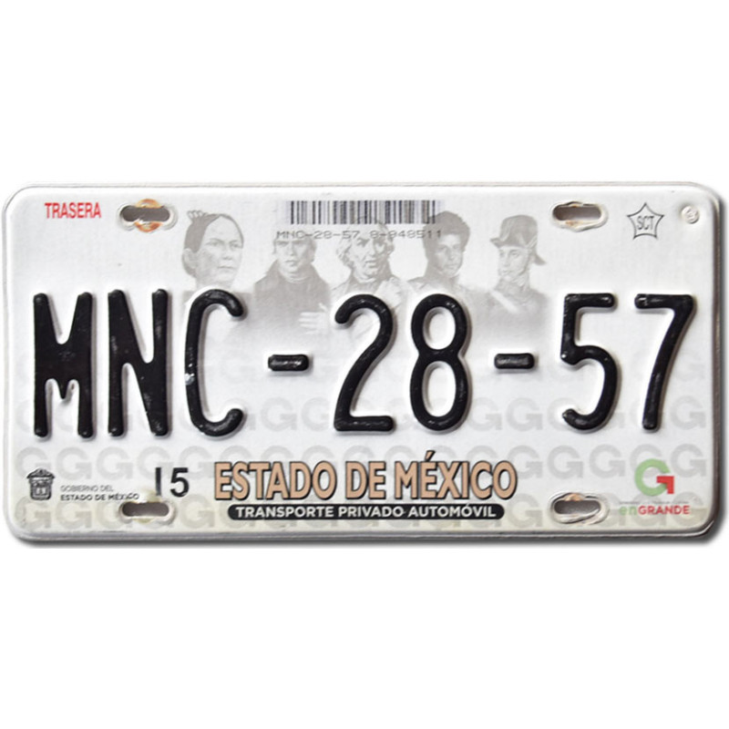 Mexická SPZ Estado de Mexico MNC-28-57