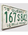 Kanadská SPZ Quebec 1975 White 167 S 842