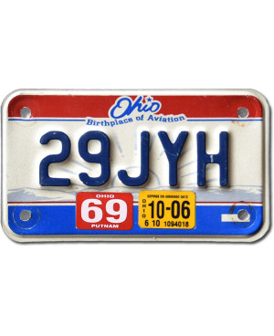 Americká SPZ Ohio 29JYH moto