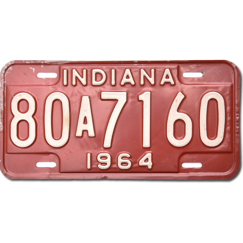 Americká SPZ Indiana 1964 Red 80A7160