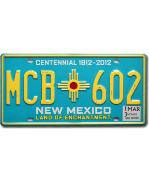 Americká SPZ New Mexico Blue MCB 602